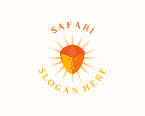 Orange Sun Face Logo