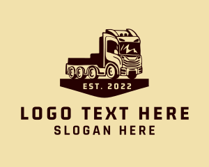 Truck - Automotive Transport Vehicle logo design