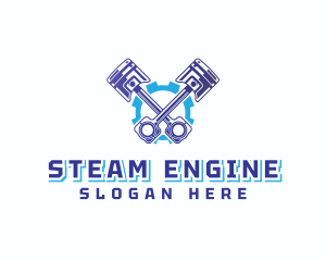 Engine Piston Maintenance logo design