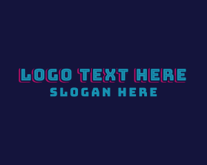 Video Game - Futuristic Neon Firm logo design