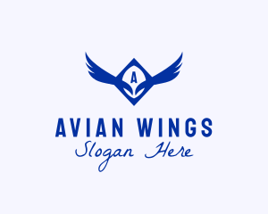 Wings Eagle Aviation Company logo design