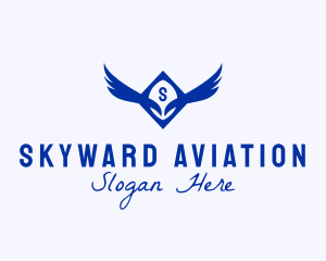 Wings Eagle Aviation Company logo design