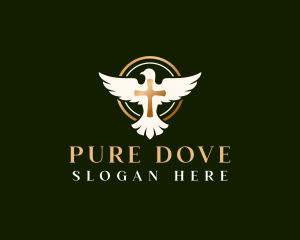 Holy Dove Cross logo design