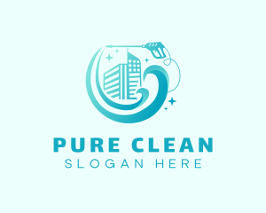 Pressure Wash Building logo design