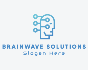 Neuroscience - AI Technology Circuit logo design