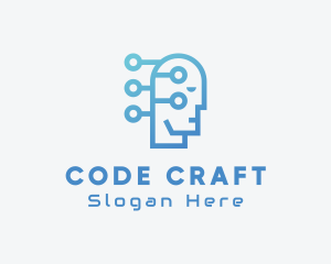 Encoding - AI Technology Circuit logo design