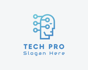 Technology - AI Technology Circuit logo design