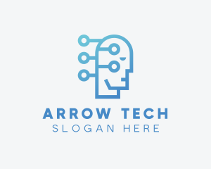 AI Technology Circuit logo design