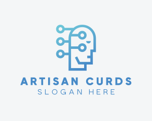 AI Technology Circuit logo design