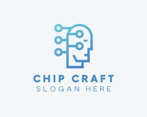 AI Technology Circuit logo design