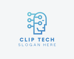 AI Technology Circuit logo design