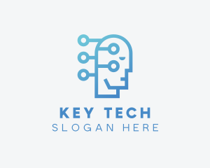 AI Technology Circuit logo design