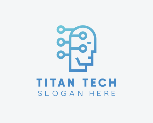 AI Technology Circuit logo design