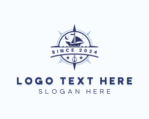 Boat - Navigation Sailing Compass logo design