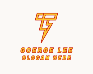 Electrical - Lightning Bolt Letter T logo design