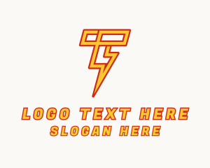 Electronics - Lightning Bolt Letter T logo design