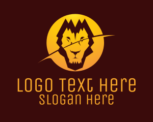 Gold Lion - Zoo Golden Lion logo design