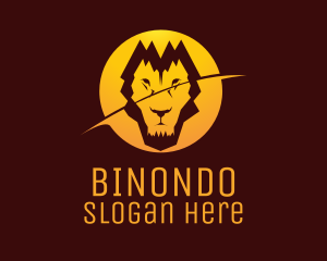 Feline - Zoo Golden Lion logo design