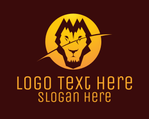 Kenya - Zoo Golden Lion logo design
