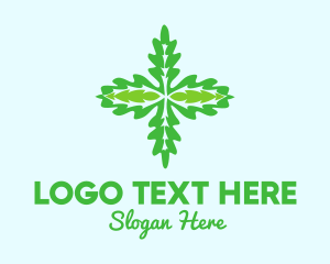 Vegan - Green Organic Herb logo design