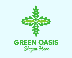 Green Organic Herb  logo design