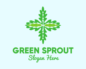 Green Organic Herb  logo design