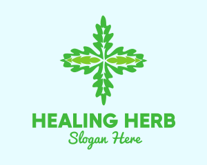 Green Organic Herb  logo design