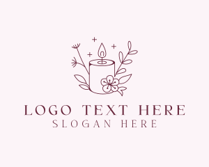 Souvenir - Floral Artisanal Candle logo design