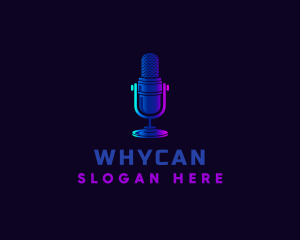 Microphone Podcast Media Logo