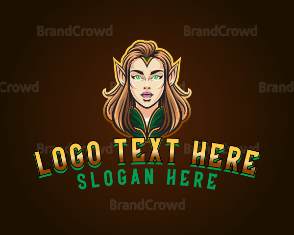 Female Elf Gaming Logo