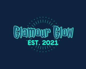 Glowing Spooky Gamer logo design