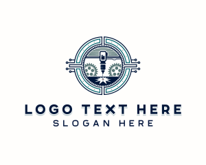 Manufacturer - Mechanical Laser Technician logo design