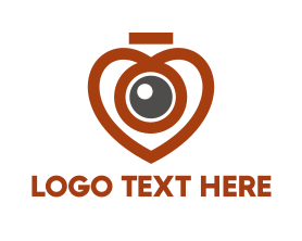 Vivid - Heart Eye Photography Camera logo design