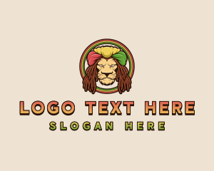 Turban - Rastafari Lion Turban logo design