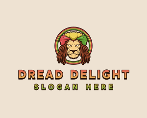 Dreadlocks - Rastafari Lion Turban logo design