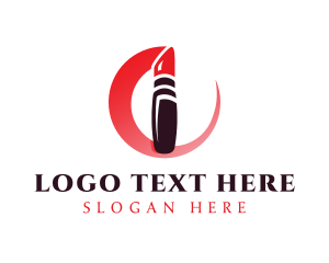 Vlogger - Red Beauty Lipstick logo design
