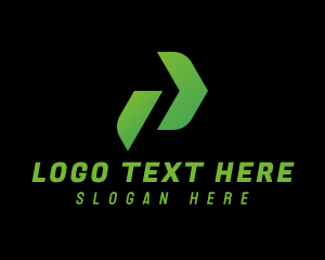 Digital - Logistics Arrow Letter P logo design