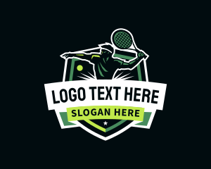 Tennis Player Sports Logo