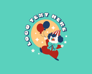 Cute Quirky Clown Mascot Logo