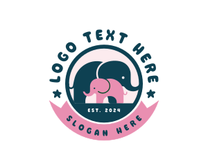 Animal Elephant Zoo logo design