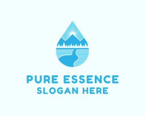 Purification - Nature Water Drop logo design