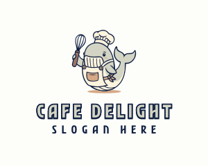 Cafeteria - Chef Whale Cafeteria logo design