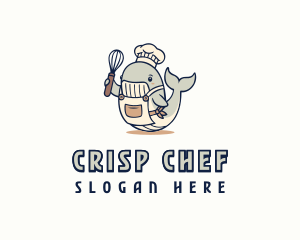 Chef Whale Cafeteria logo design