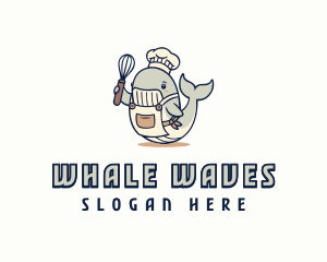 Chef Whale Cafeteria logo design