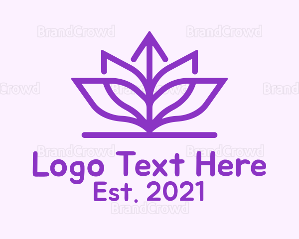 Purple Lotus Flower Logo