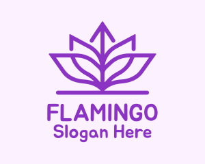 Purple Lotus Flower  Logo