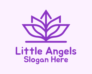 Purple Lotus Flower  Logo