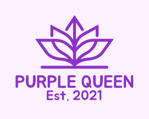 Purple Lotus Flower  logo design