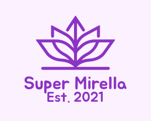 Garden - Purple Lotus Flower logo design