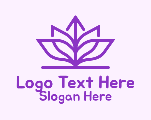 Purple Lotus Flower  Logo